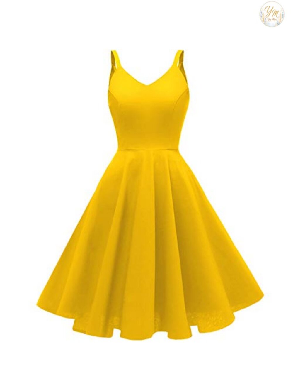Vintage Spaghetti Strap A-Line Cocktail Dress with Pockets